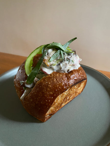 Lobster (Mushroom) Roll | Plants a la Dirty Raven